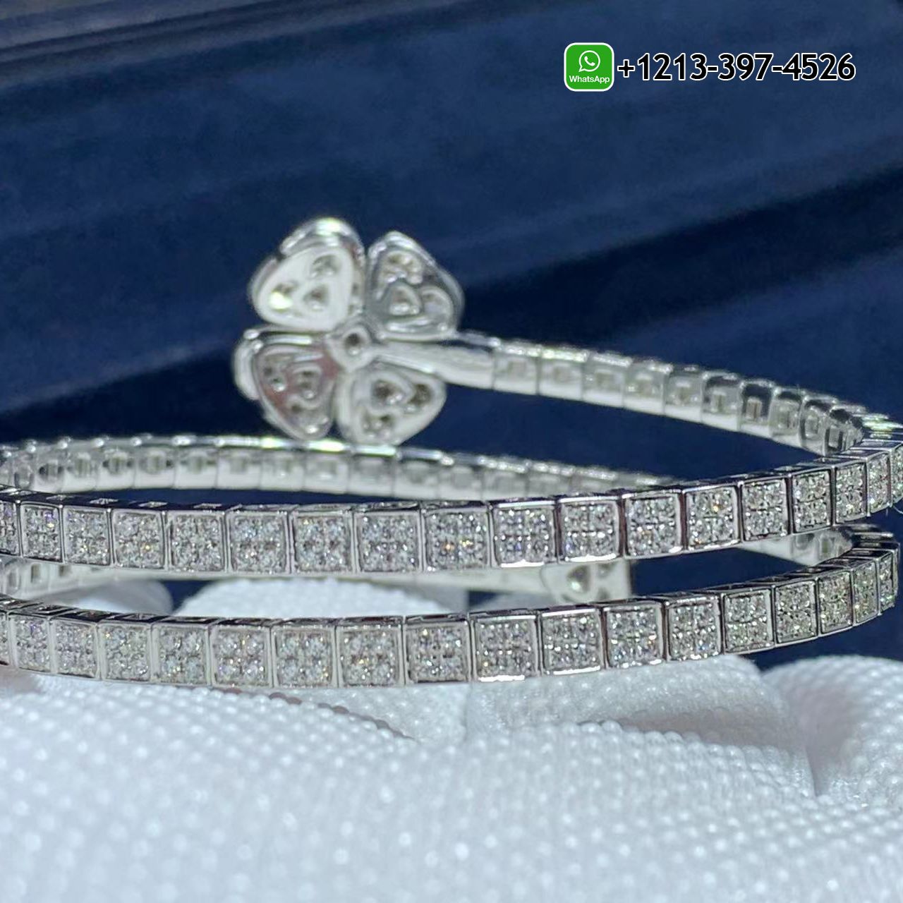 ilo1jhpiybj Custom Made Best Sellers Quality 1:1 Bvlgari Fiorever 18K White Gold 3.04 Carats Diamonds Bracelet - High Quality 18k Gold and Diamond Luxury Distinctive Collection Designer Jewelry Customized Factory Price - Image 4