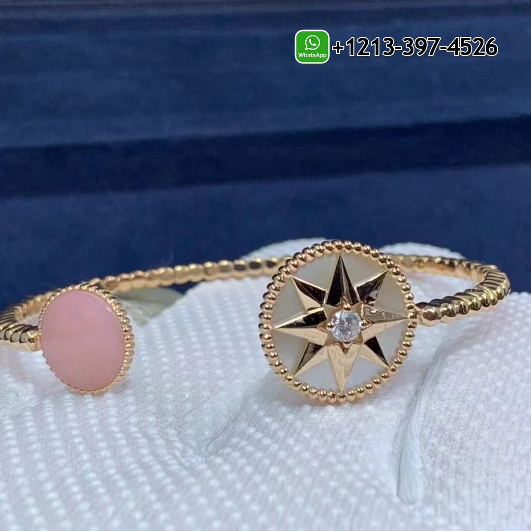 ir0xl2xedu0 Best Sellers 1:1 Quality Cheap Custom Made Dior 18K Mother of Pearl, Opal & Diamond Rose des Vents Bracelet - High Quality 18k Gold and Diamond Luxury Distinctive Collection Designer Jewelry Customized Factory Price