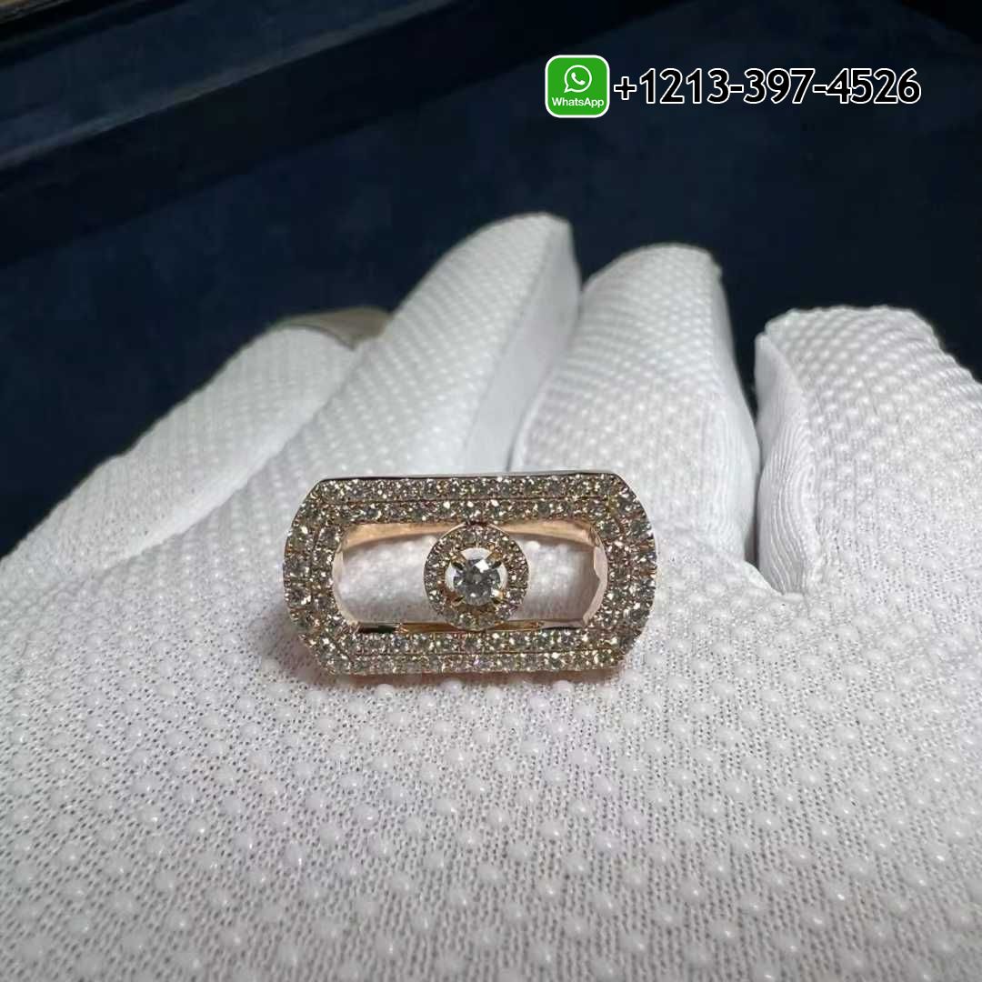j405vph5uzb Custom Made Best Sellers Quality 1:1 Messika So Move Pavé 18K Rose Gold and 0.6ct Diamond Ring - High Quality 18k Gold and Diamond Luxury Distinctive Collection Designer Jewelry Customized Factory Price - Image 6