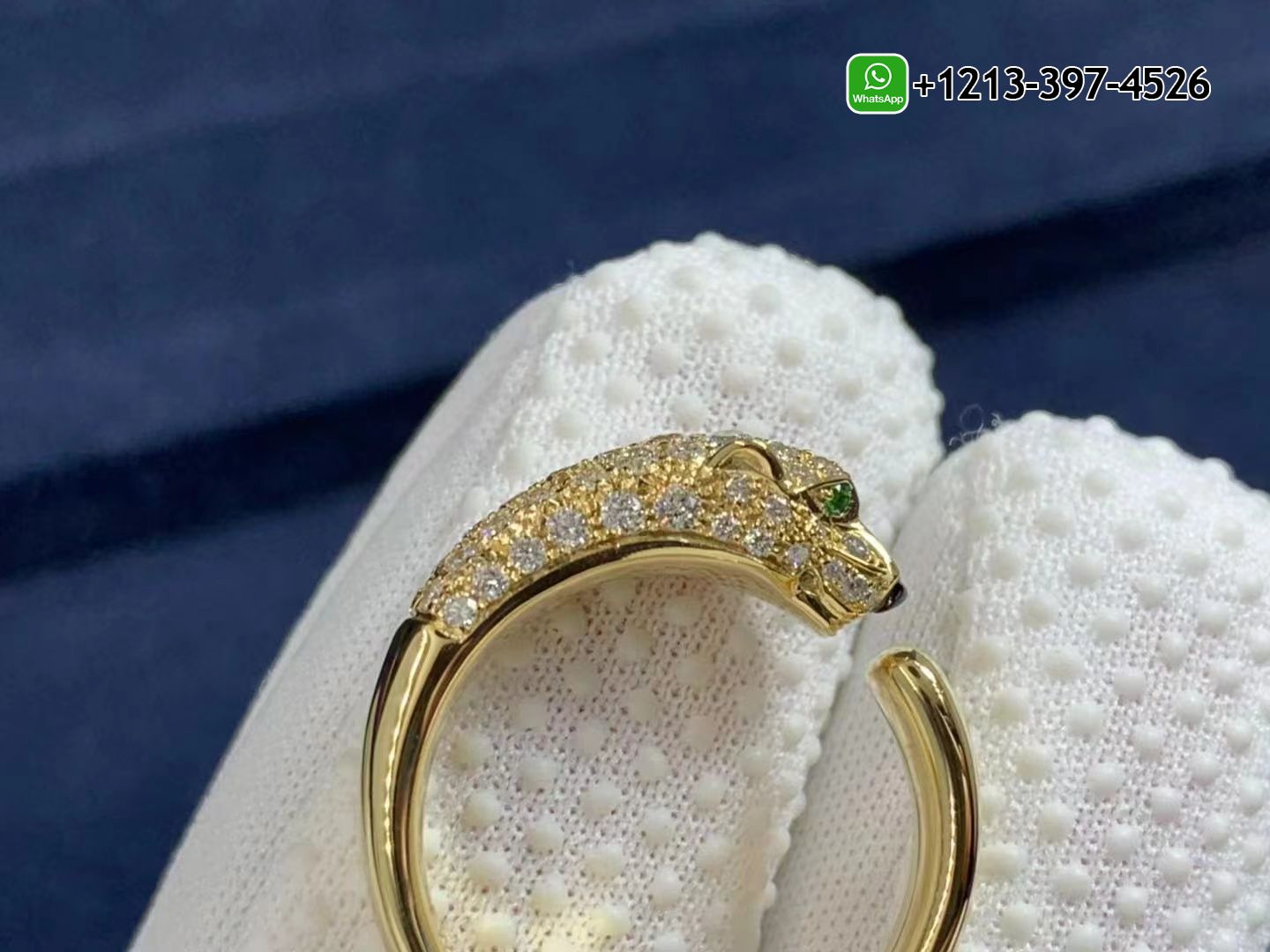 jccaoq41pmr Best Sellers 1:1 Quality Cartier 18K Yellow Gold Diamond Emerald Onyx Panthere De Cartier Ring - High Quality 18k Gold and Diamond Luxury Distinctive Collection Designer Jewelry Customized Factory Price - Image 6