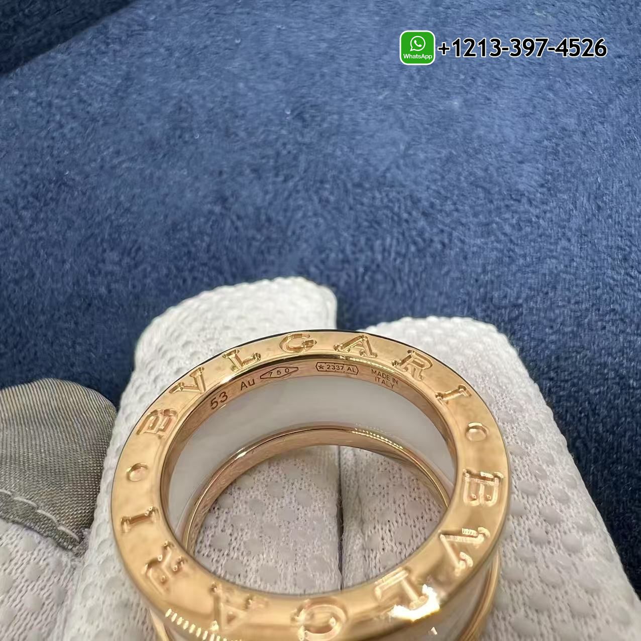 jdnfkij4gin Custom Made Best Sellers Quality 1:1 Bvlgari B.Zero1 White Ceramic Spiral 18K Rose Gold Two-Band Ring - High Quality 18k Gold and Diamond Luxury Distinctive Collection Designer Jewelry Customized Factory Price - Image 3