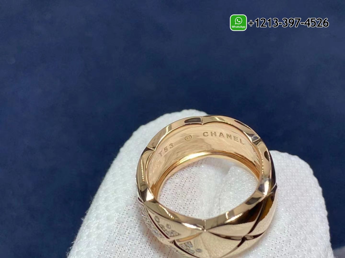 jgcxoplo2i5 Chanel Beige / Rose Gold Diamond Coco Crush Ring J11100 - High Quality 18k Gold and Diamond Luxury Distinctive Collection Designer Jewelry Customized Factory Price - Image 2