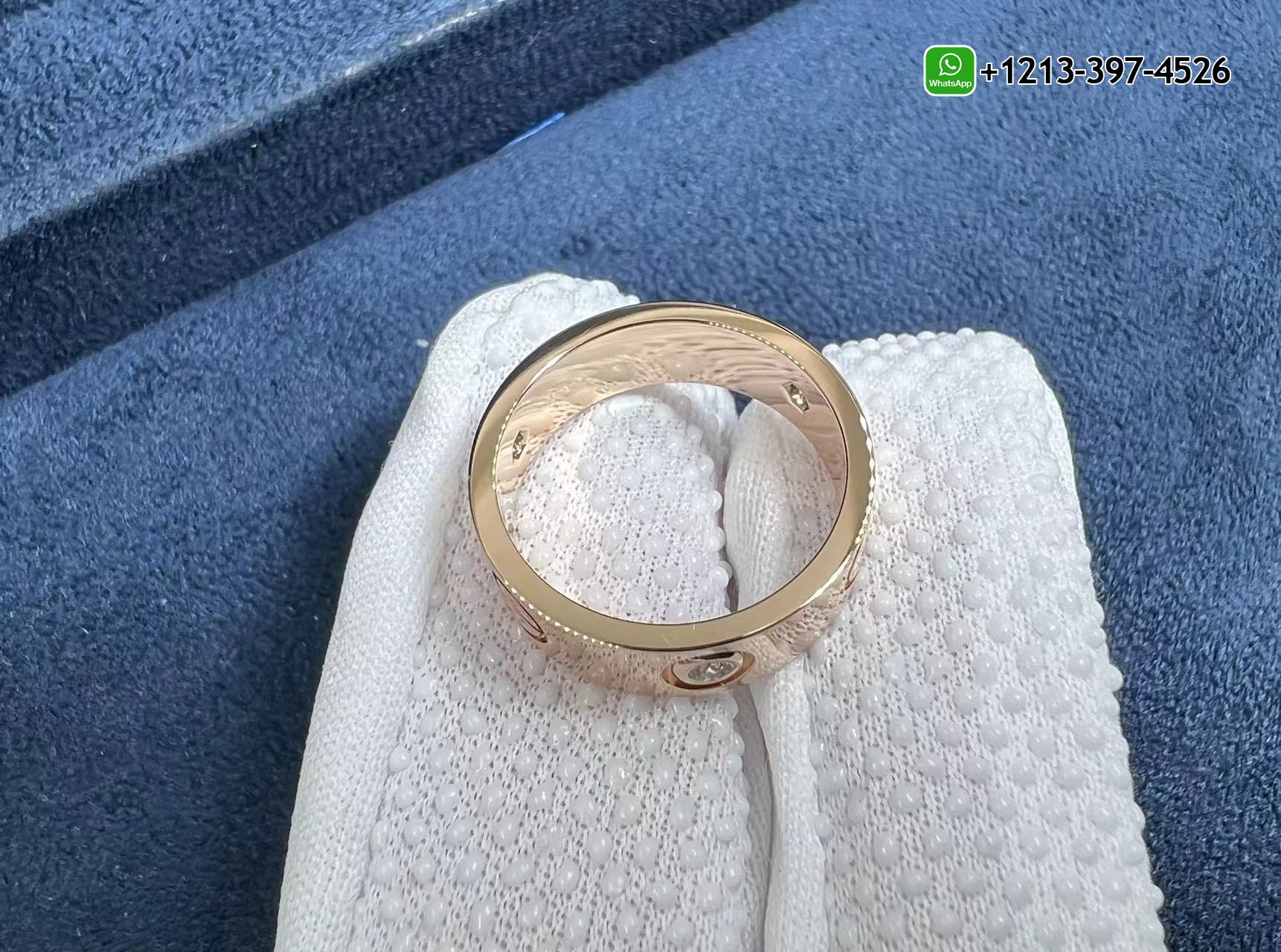 jixvzdi1yvb Custom Made High Quality Cartier 18k Rose Gold 3 Diamonds LOVE Ring - High Quality 18k Gold and Diamond Luxury Distinctive Collection Designer Jewelry Customized Factory Price - Image 5