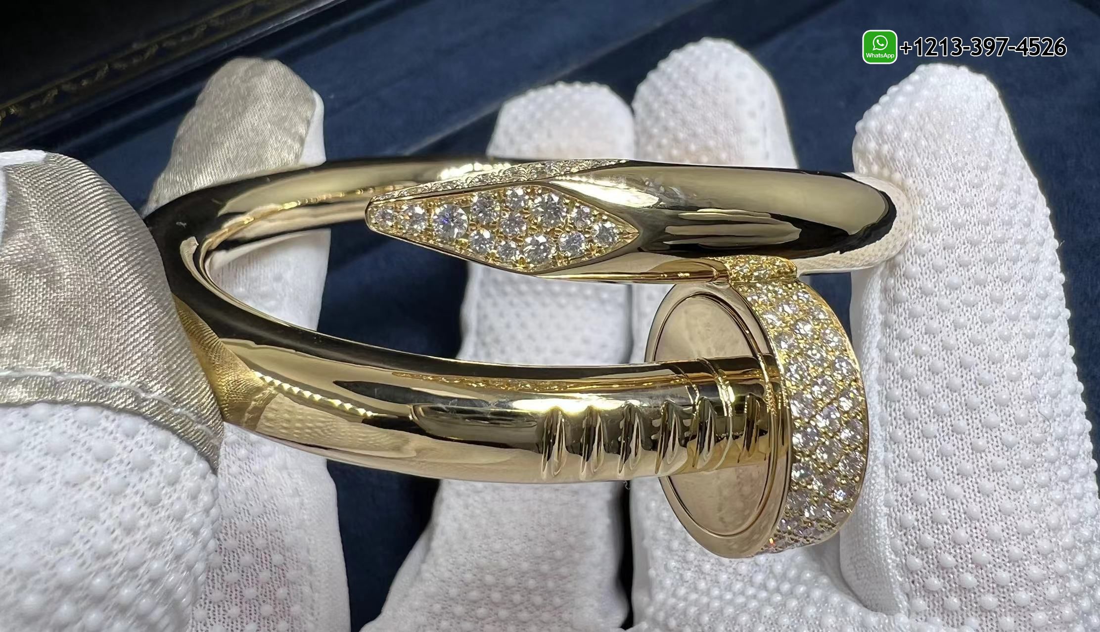 jl0siwji1zp Custom Made 1:1 High Quality Replica Cartier 18k Yellow Gold Diamond Large Model Juste un Clou XL Nail Bracelet - High Quality 18k Gold and Diamond Luxury Distinctive Collection Designer Jewelry Customized Factory Price - Image 3