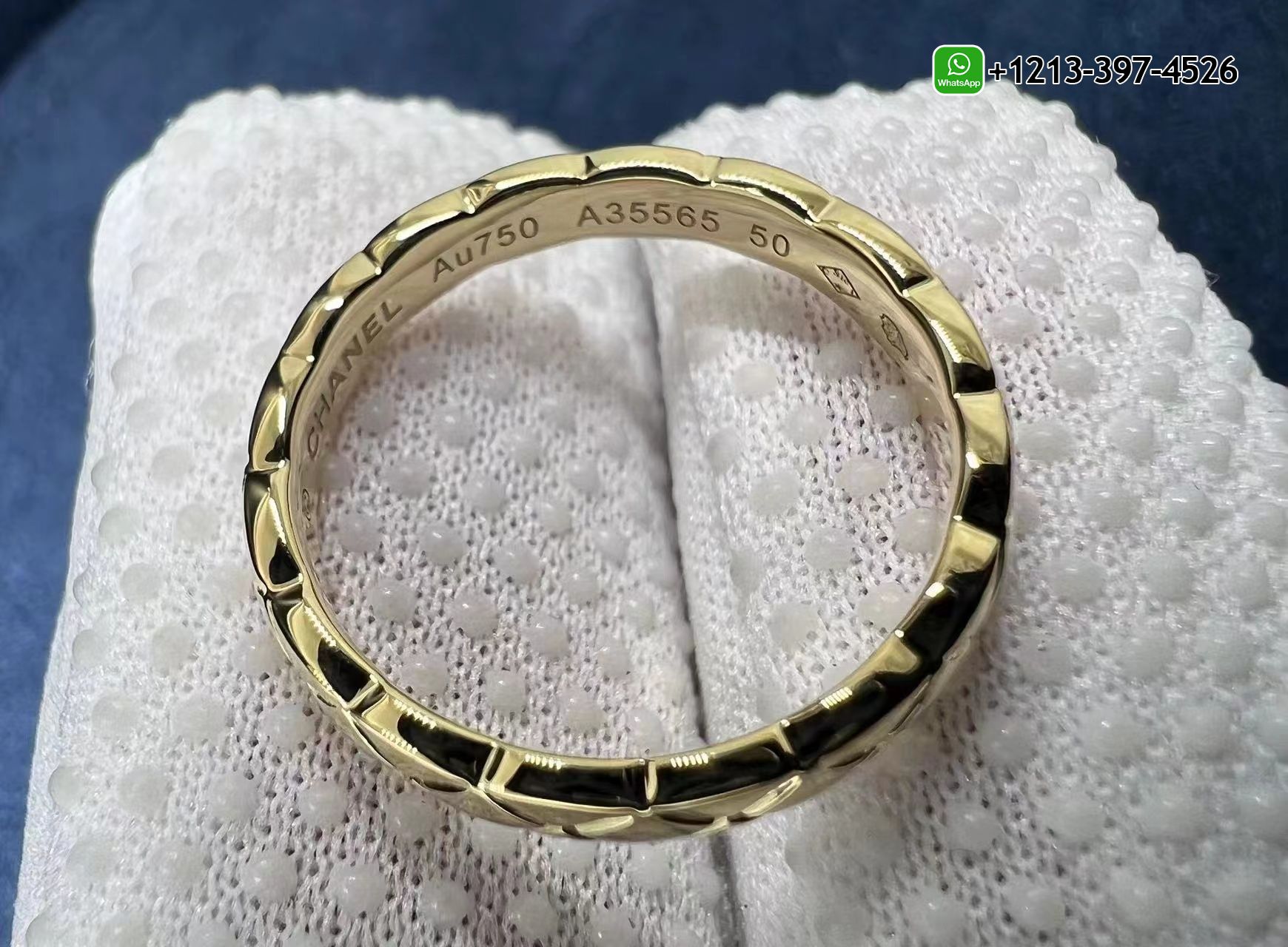 jlckvwq3qks Custom Made Best Sellers Quality 1:1 Copy Chanel Coco Crush Ring Quilted Motif, Mini Version, 18k Yellow Gold - High Quality 18k Gold and Diamond Luxury Distinctive Collection Designer Jewelry Customized Factory Price - Image 3