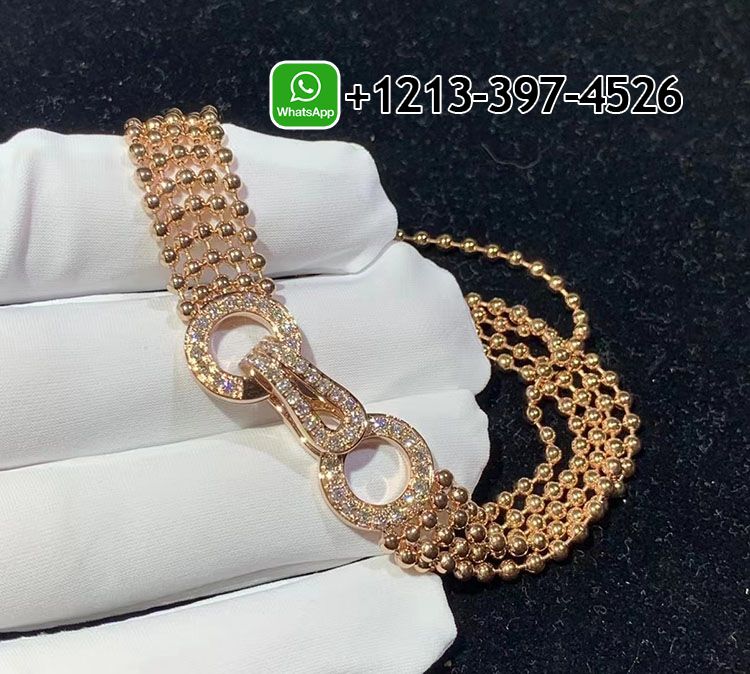 jm4loksi5me Best Sellers 1:1 Quality Cartier Agrafe 18k Rose Gold Pave Diamonds Tassel Bracelet - High Quality 18k Gold and Diamond Luxury Distinctive Collection Designer Jewelry Customized Factory Price - Image 14
