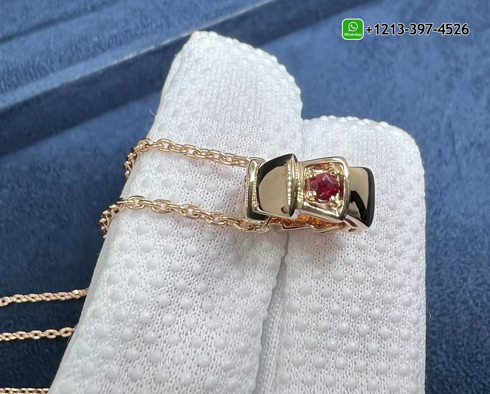 jqrnhp304v3 Custom Made Bvlgari Serpenti Necklace Set With Carnelian Elements And Demi Pavé Ruby - High Quality 18k Gold and Diamond Luxury Distinctive Collection Designer Jewelry Customized Factory Price - Image 3
