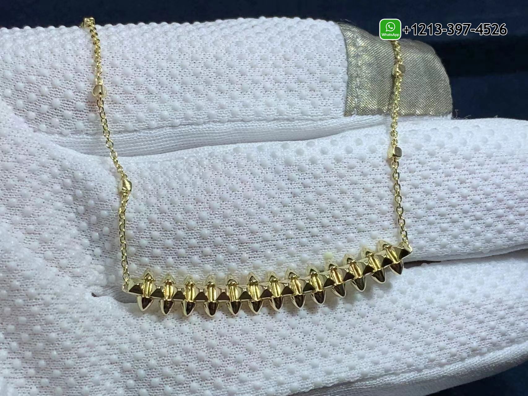 jrzonorqrgr Custom Made Best Quality 1:1 Cheap Cartier Clash De Cartier 18K Yellow Medium Model Necklace - High Quality 18k Gold and Diamond Luxury Distinctive Collection Designer Jewelry Customized Factory Price - Image 2
