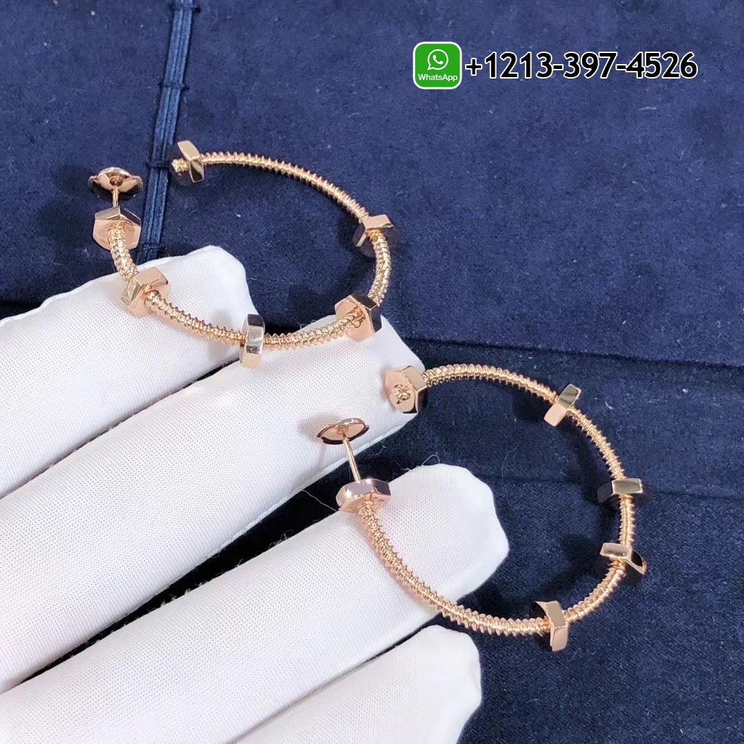 jvh2iqkuatt Cartier Ecrou De Cartier 18K Rose Gold Earrings B8301408 - High Quality 18k Gold and Diamond Luxury Distinctive Collection Designer Jewelry Customized Factory Price - Image 3