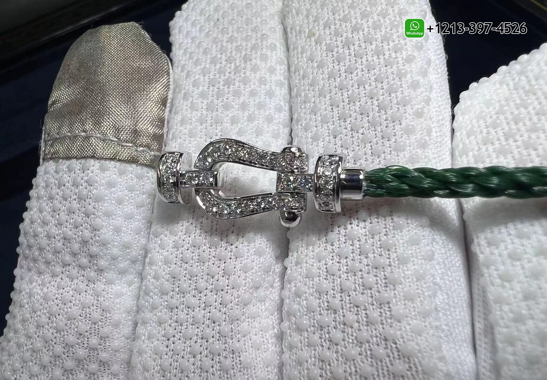 jyzipjs2hw5 Custom Made Best Sellers Quality 1:1 Copy Force 10 Bracelet 18k white gold and diamonds medium model Blue Cable - High Quality 18k Gold and Diamond Luxury Distinctive Collection Designer Jewelry Customized Factory Price - Image 5