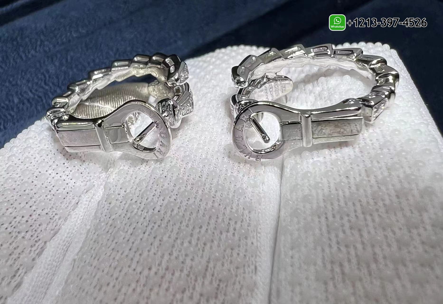 k0fiwzayj1m Best Sellers 1:1 Quality Cheap Custom Made Bvlgari Serpenti Viper Full Pave Diamond 18k White Gold Hoop Earrings - High Quality 18k Gold and Diamond Luxury Distinctive Collection Designer Jewelry Customized Factory Price - Image 7