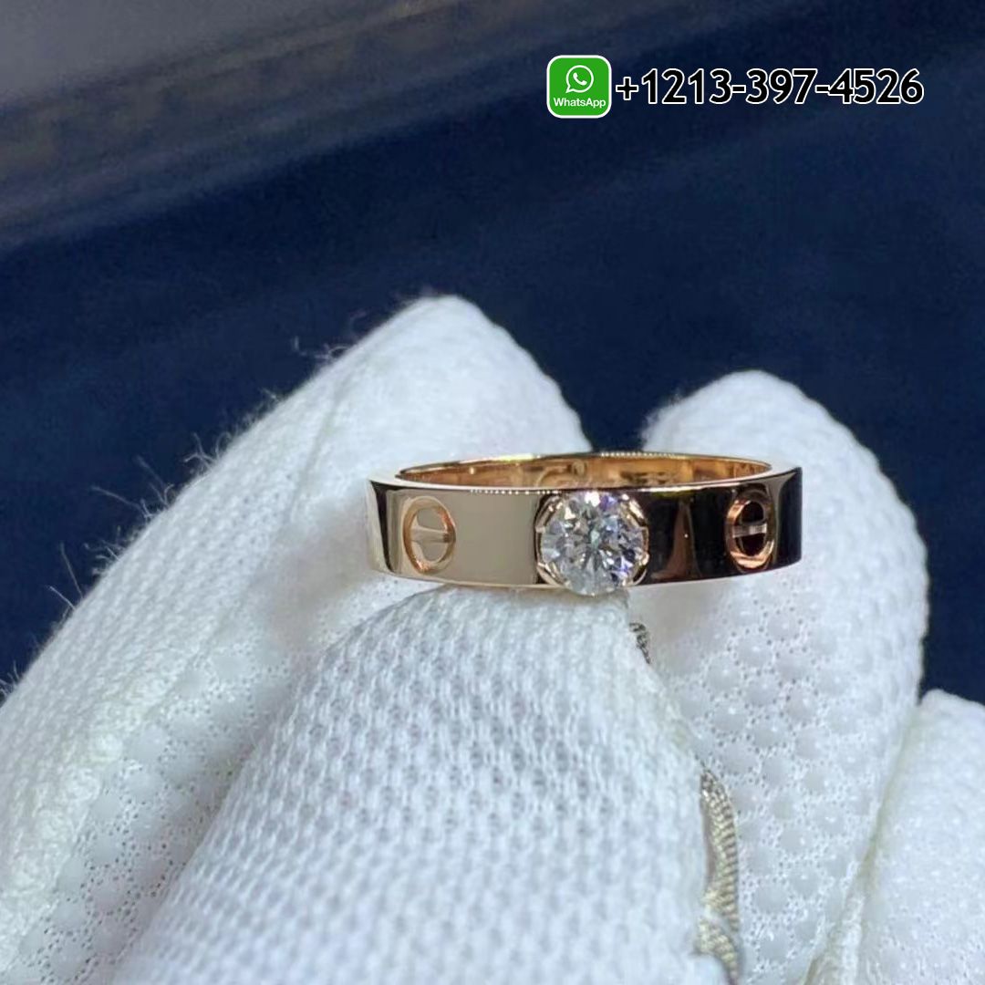 Custom Made Best Quality 1:1 Cartie Love Solitaire 18K Rose Gold Diamond Ring - High Quality 18k Gold and Diamond Luxury Distinctive Collection Designer Jewelry Customized Factory Price K5wns0ro1dw