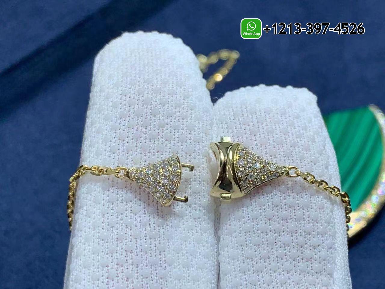 kkf0p5bndde Best Sellers 1:1 Quality Cheap Custom Made Bulgari Divas’ Dream 18K Yellow Gold Malachite and Diamonds Large Pendant Necklace - High Quality 18k Gold and Diamond Luxury Distinctive Collection Designer Jewelry Customized Factory Price - Image 11