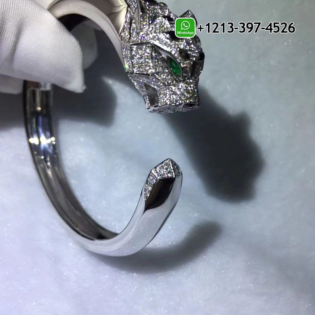 kkm2cswlrai Best Sellers 1:1 Quality Cheap Custom Made Cartier 18k White Gold Panthère de Cartier Diamond Bracelet - High Quality 18k Gold and Diamond Luxury Distinctive Collection Designer Jewelry Customized Factory Price - Image 3