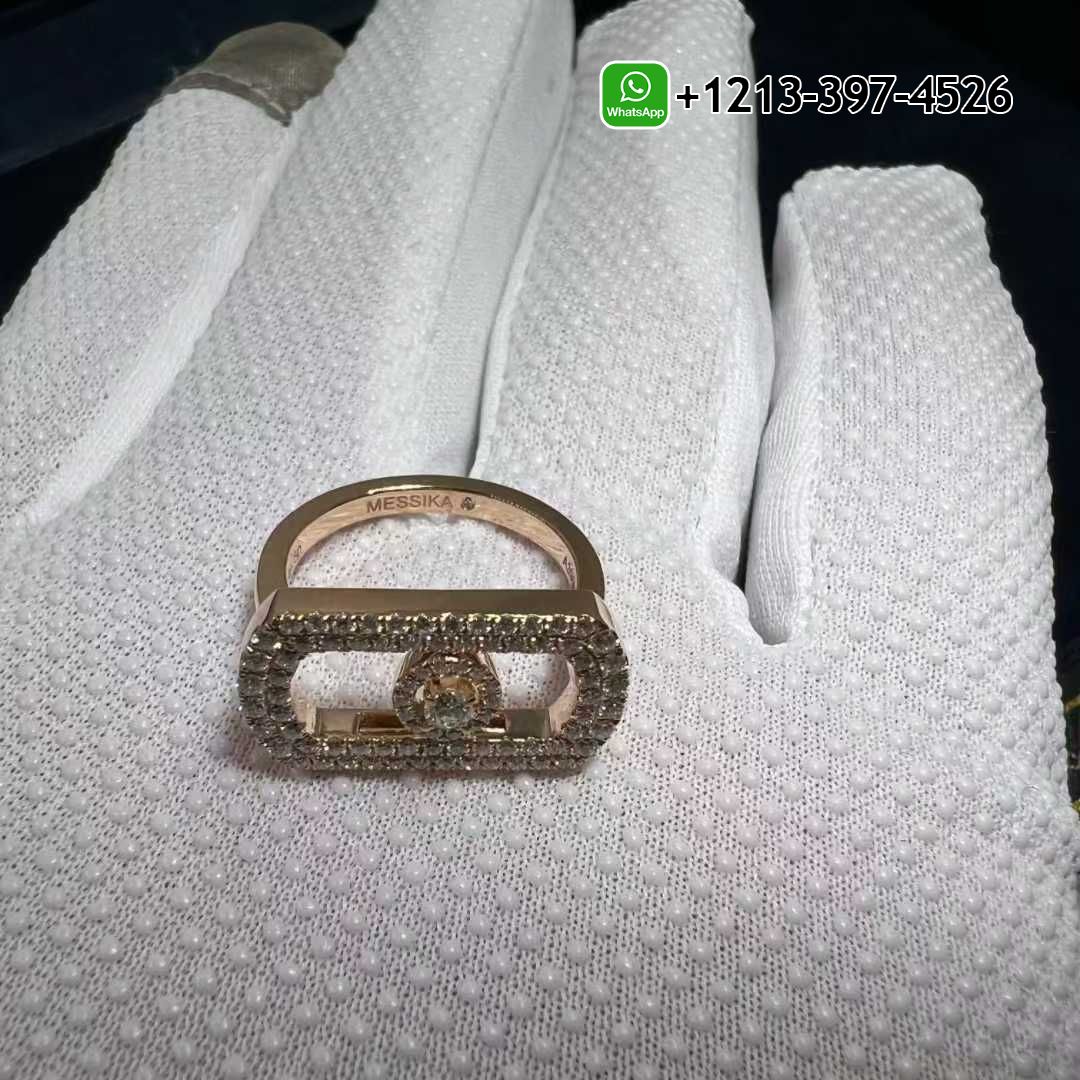 klwsy35owwk Custom Made Best Sellers Quality 1:1 Messika So Move Pavé 18K Rose Gold and 0.6ct Diamond Ring - High Quality 18k Gold and Diamond Luxury Distinctive Collection Designer Jewelry Customized Factory Price - Image 7