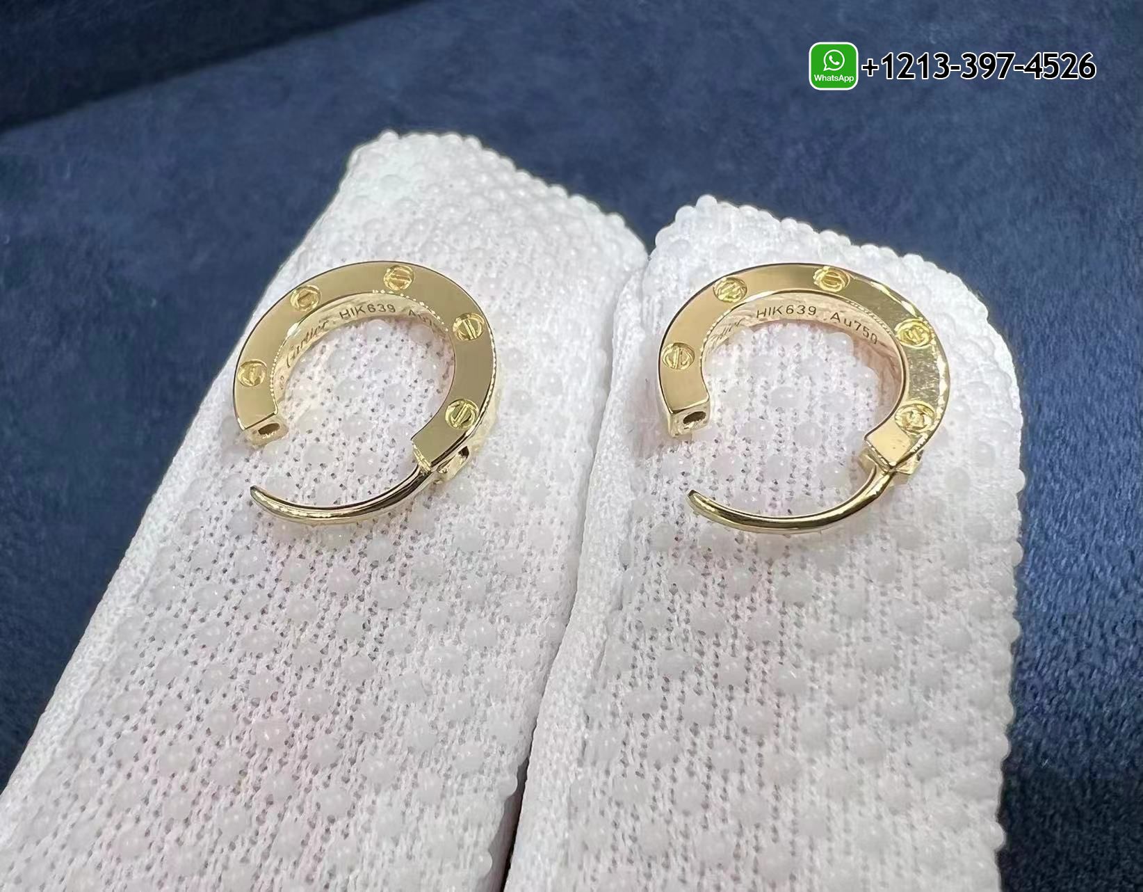 ksopywcyaa5 Best Sellers 1:1 Quality Cheap Custom Made Cartier Solid 18k Yellow Gold 12mm Love Single Hoop Earrings - High Quality 18k Gold and Diamond Luxury Distinctive Collection Designer Jewelry Customized Factory Price - Image 2