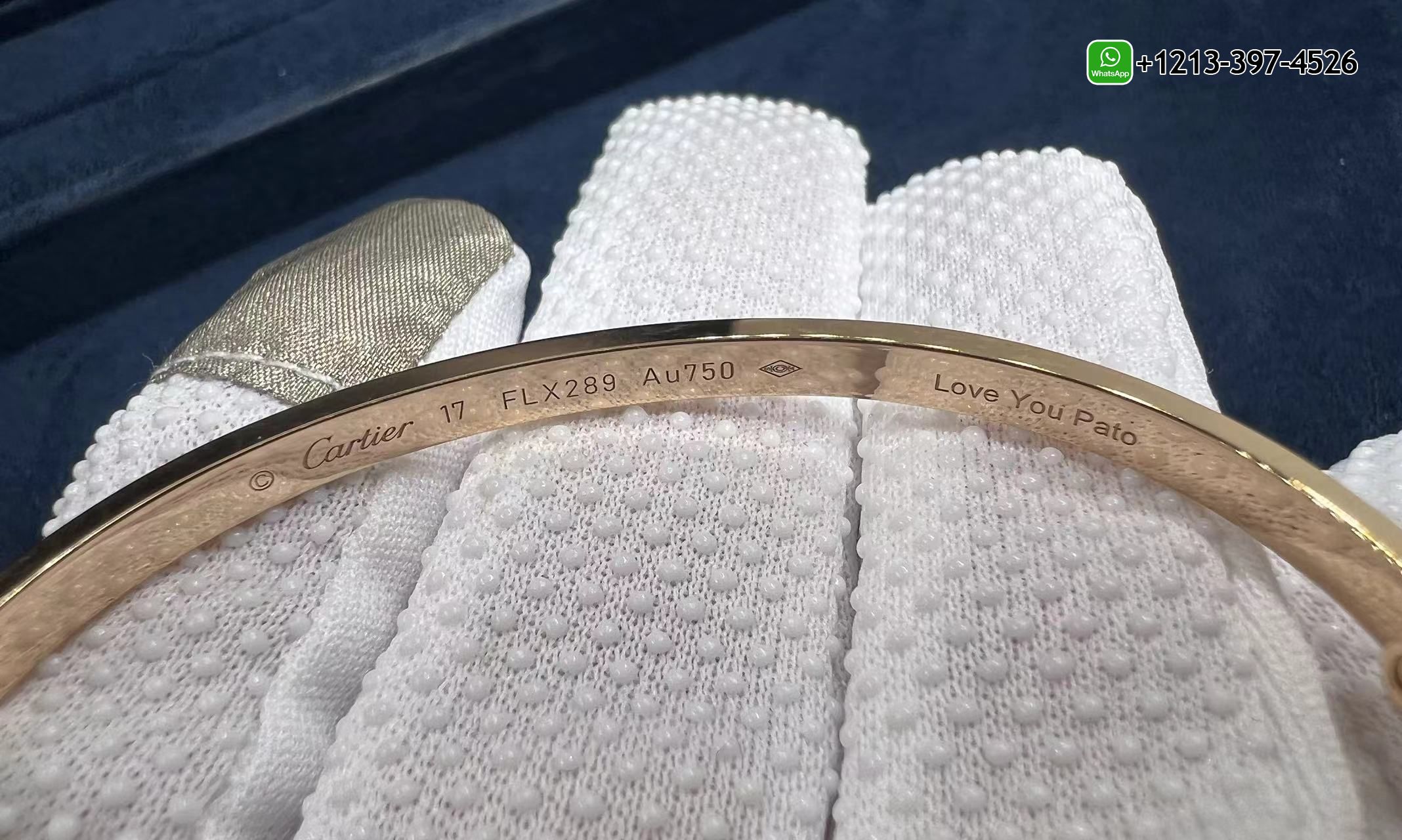 kujgsxg0a2v Cartier 18k Rose Gold 6 Diamond Small Model Love Bangle Bracelet Replica - High Quality 18k Gold and Diamond Luxury Distinctive Collection Designer Jewelry Customized Factory Price - Image 4