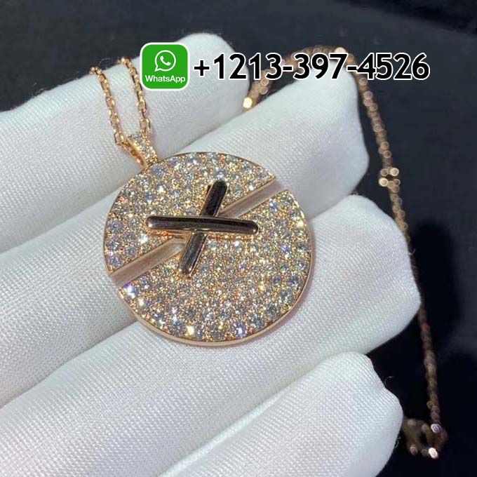 Chaumet Jeux De Liens Harmony Medium Model Pendant Rose Gold And Diamonds 085435 - High Quality 18k Gold and Diamond Luxury Distinctive Collection Designer Jewelry Customized Factory Price