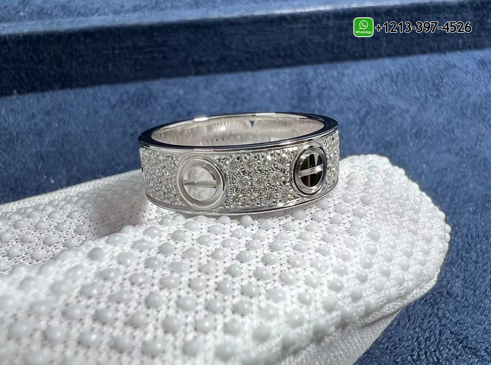 ky0wqlt4sx4 Custom Made 1:1 Best Quality Cartier Love 18K White Gold Full Diamond-Paved 6.5MM Band Ring - High Quality 18k Gold and Diamond Luxury Distinctive Collection Designer Jewelry Customized Factory Price - Image 4