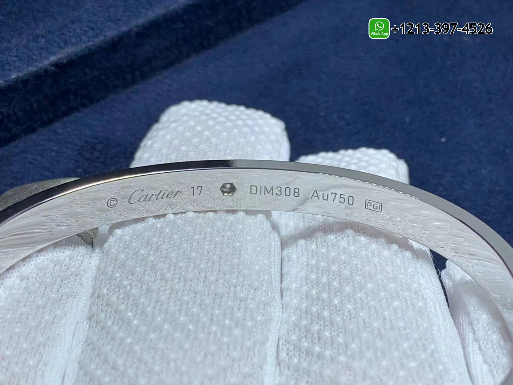 kyka4wq1ael Custom Made Best Quality 1:1 Cartier 18K White Gold 1 Diamond LOVE Cuff Bracelet - High Quality 18k Gold and Diamond Luxury Distinctive Collection Designer Jewelry Customized Factory Price - Image 5