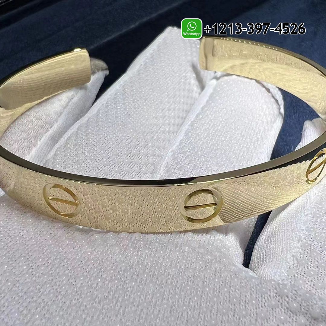 Custom Made Best Sellers Quality 1:1 Copy Cartier Solid 18K Yellow Gold Open Love Cuff Bracelet Replica - High Quality 18k Gold and Diamond Luxury Distinctive Collection Designer Jewelry Customized Factory Price Kzutpuiauvr