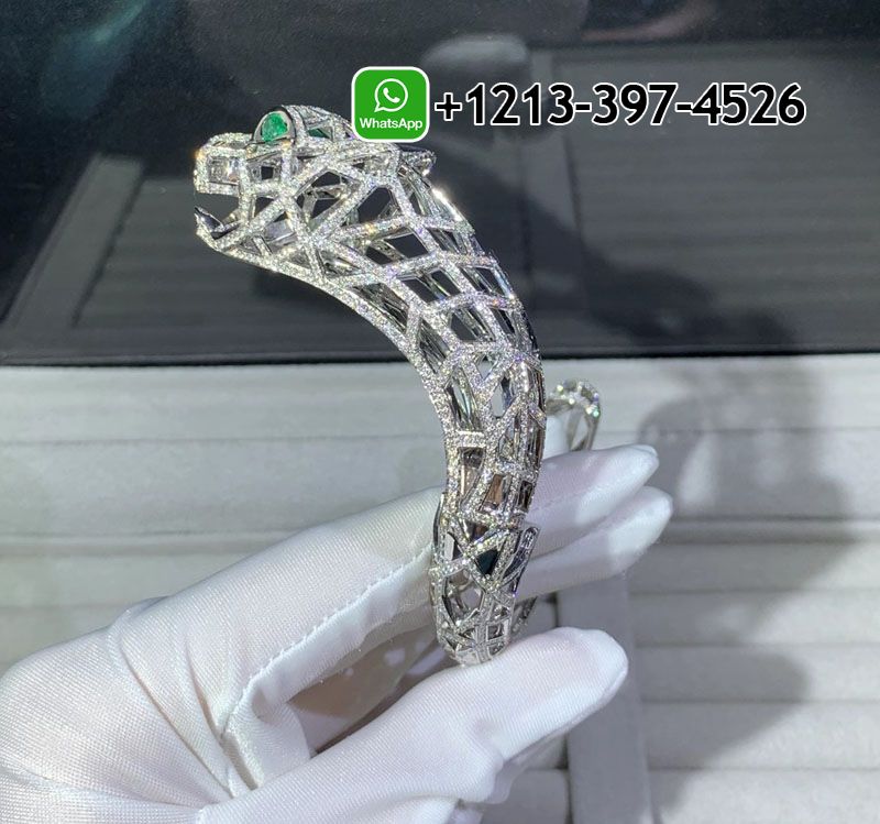 kzyeeb5wzpi Best Sellers 1:1 Quality Cheap Custom Made Panthère de Cartier Bracelet 18K White Gold With 5.46ct Diamonds Paved - High Quality 18k Gold and Diamond Luxury Distinctive Collection Designer Jewelry Customized Factory Price - Image 8