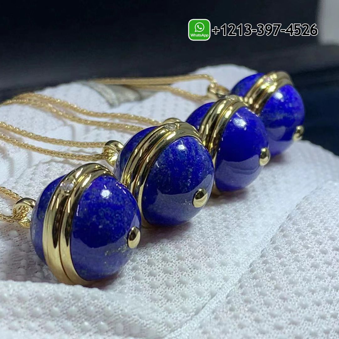 Best Sellers 1:1 Quality Cheap Custom Made Piaget 18k Yellow Gold With Diamond Lapis Lazuli Possession Pendant Necklace - High Quality 18k Gold and Diamond Luxury Distinctive Collection Designer Jewelry Customized Factory Price