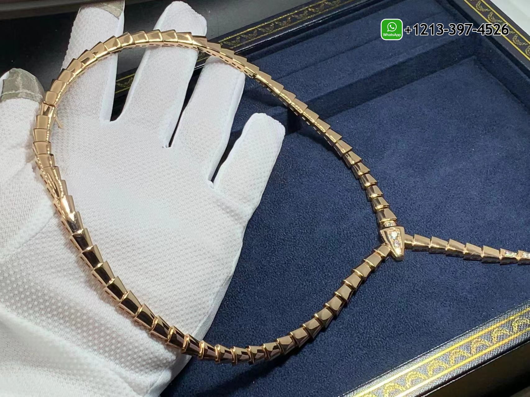 lbxzf0zhu5d Best Sellers 1:1 Quality Cheap Custom Made Bvlgari Serpenti Viper 18k Rose Gold with Demi Pavé Diamonds Necklace - High Quality 18k Gold and Diamond Luxury Distinctive Collection Designer Jewelry Customized Factory Price - Image 10