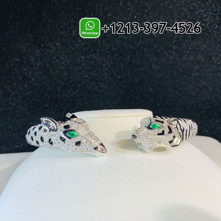 lczx4faga2a Best Quality Cartier 18K White Gold Pave Diamonds Onyx Indomptables de Cartier Tiger and Giraffe High Jewelry Necklace - High Quality 18k Gold and Diamond Luxury Distinctive Collection Designer Jewelry Customized Factory Price - Image 8