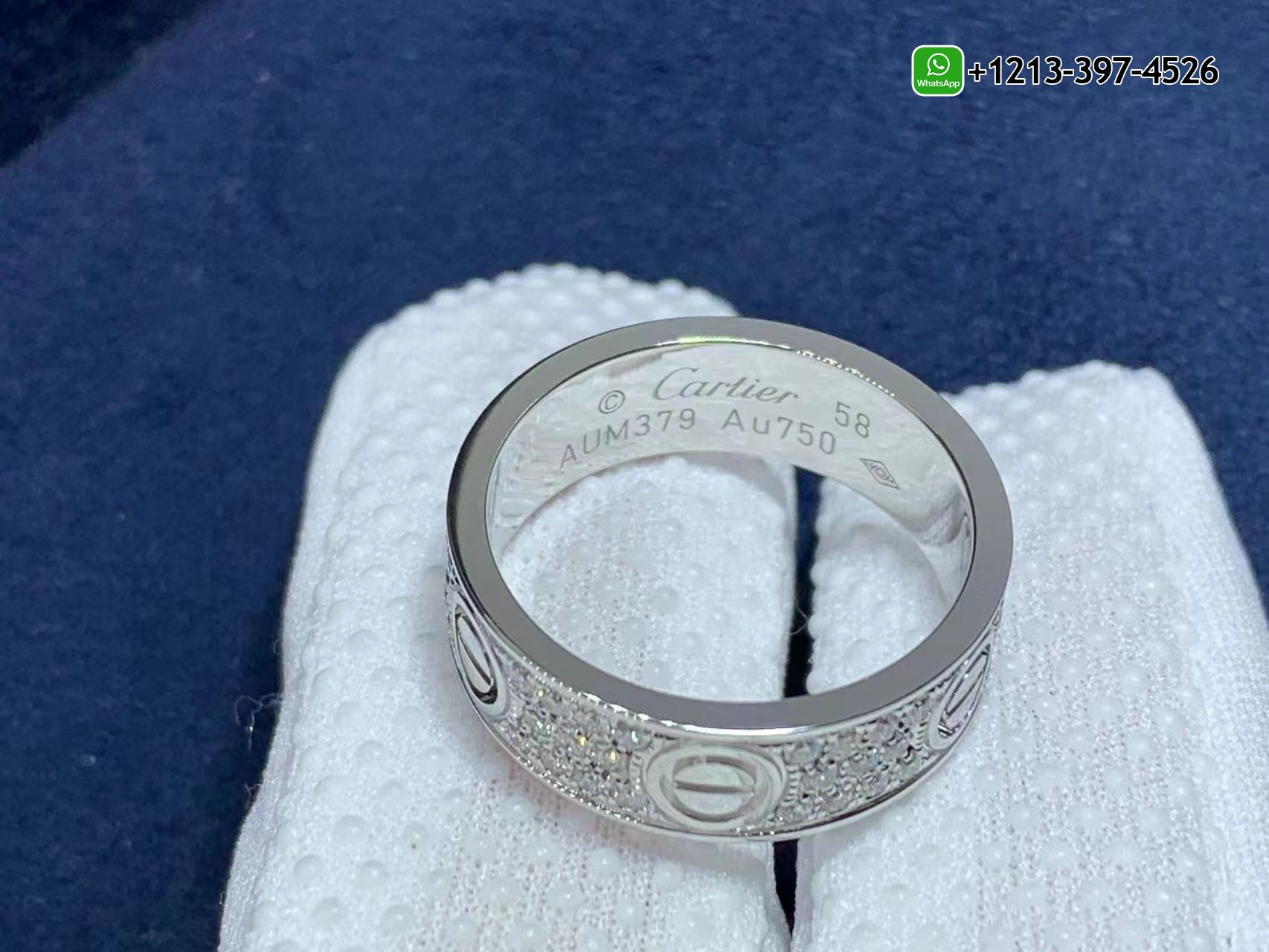 lfkstq2jy5s Best Sellers 1:1 Quality Cheap Custom Made Custom Cartier Love 18K White Gold Full Diamond-Paved 6.5MM Band Ring - High Quality 18k Gold and Diamond Luxury Distinctive Collection Designer Jewelry Customized Factory Price - Image 3