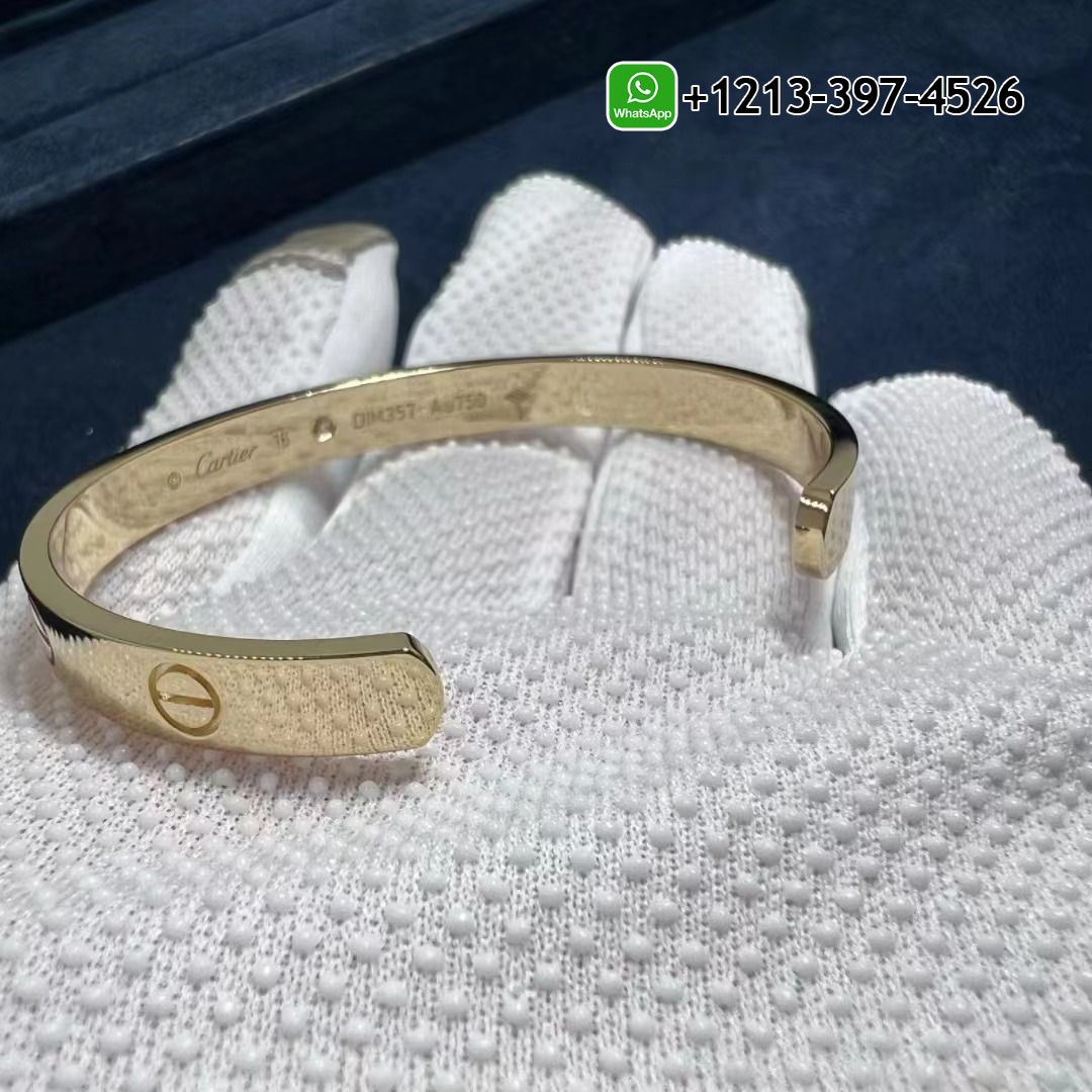 lkm0uq1m2mr Custom Made Best Sellers Quality 1:1 Replica Cartier 18K Yellow Gold 1 Diamond Love Open Cuff Bracelet - High Quality 18k Gold and Diamond Luxury Distinctive Collection Designer Jewelry Customized Factory Price - Image 5