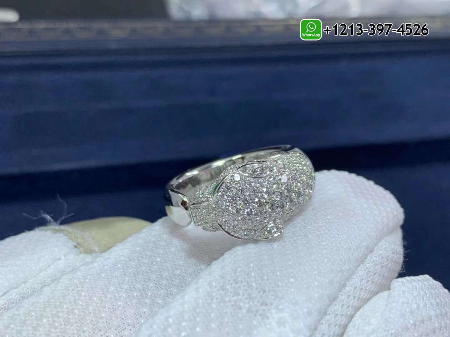lm5r5wmbqwi Best Sellers 1:1 Quality Cartier 18K White Gold Diamond Emerald Onyx Panthere De Cartier Ring - High Quality 18k Gold and Diamond Luxury Distinctive Collection Designer Jewelry Customized Factory Price - Image 4