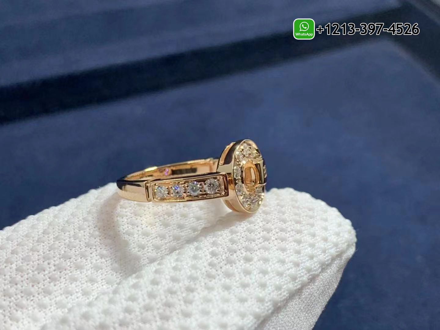 lnw4blylxon Best Sellers 1:1 Quality Cheap Custom Made Bvlgari 18k Rose Gold Set With Pavé Diamonds Ring - High Quality 18k Gold and Diamond Luxury Distinctive Collection Designer Jewelry Customized Factory Price - Image 6