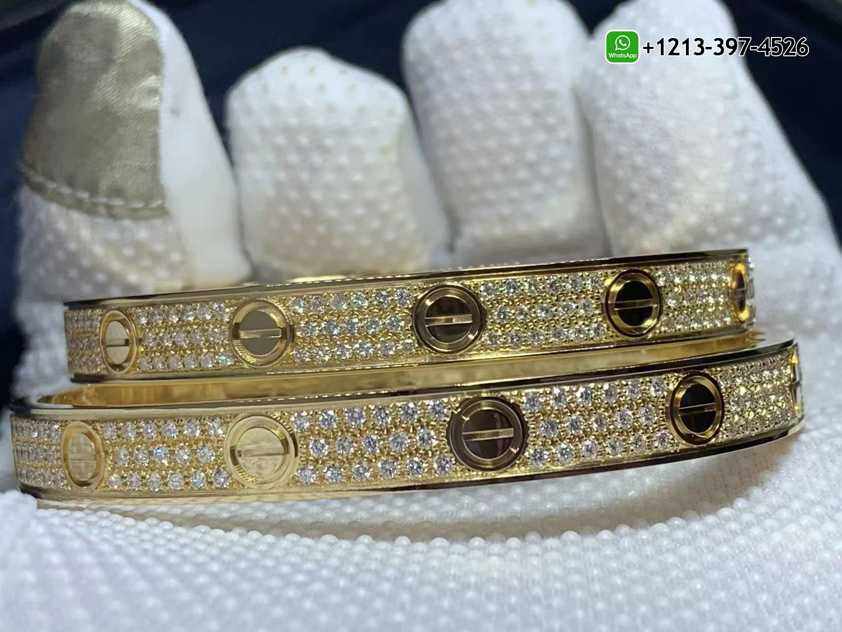 lqmmhrf2qds Best Sellers 1:1 Quality Cheap Custom Made Cartier 18k Yellow Gold with Pave Diamonds LOVE Bracelet - High Quality 18k Gold and Diamond Luxury Distinctive Collection Designer Jewelry Customized Factory Price - Image 8