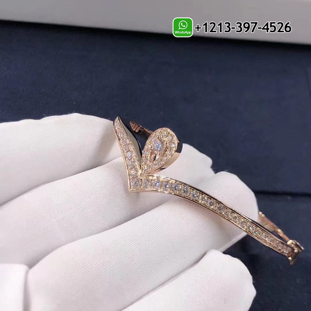 ltwbrxisyht Custom Made Best Sellers Quality 1:1 Chaumet Joséphine Aigrette 18K Rose Gold Diamonds Bracelet - High Quality 18k Gold and Diamond Luxury Distinctive Collection Designer Jewelry Customized Factory Price - Image 2