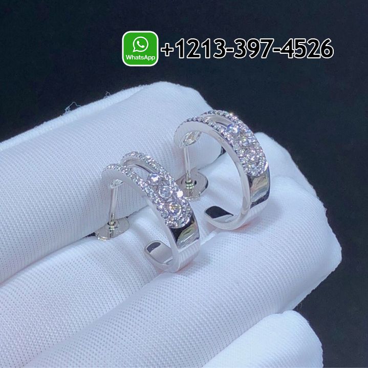 Custom Made Best Sellers Quality 1:1 Messika Move PavÉ Hope 18K White Gold Diamond Earrings - High Quality 18k Gold and Diamond Luxury Distinctive Collection Designer Jewelry Customized Factory Price Lwyiegdu1sg