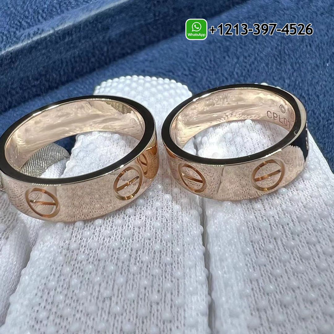 m1uea4xah2f 1:1 Highest Quality Cartier Love Solid 18k Rose Gold 5.5MM Band Ring - High Quality 18k Gold and Diamond Luxury Distinctive Collection Designer Jewelry Customized Factory Price