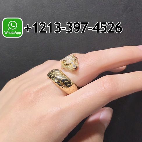 m43zofzc5q4 Custom Made Best Sellers Quality 1:1 Cartier Panther 18k Yellow Gold Diamond Emerald Onyx Band Ring - High Quality 18k Gold and Diamond Luxury Distinctive Collection Designer Jewelry Customized Factory Price - Image 8