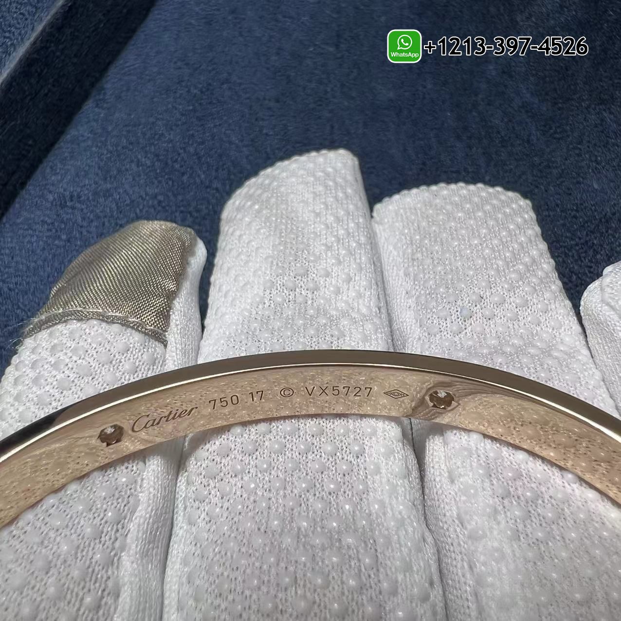 m4dpdpcsh5f Custom Made Top Quality Cartier 4 Diamonds Love Bracelet 18K Rose Gold - High Quality 18k Gold and Diamond Luxury Distinctive Collection Designer Jewelry Customized Factory Price - Image 3