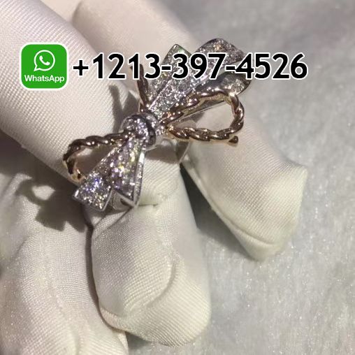 m4ujplod40s Custom Made Best Sellers Quality 1:1 Chaumet Insolence 18K White Gold & Rose Gold Diamonds Bow Ring - High Quality 18k Gold and Diamond Luxury Distinctive Collection Designer Jewelry Customized Factory Price - Image 2