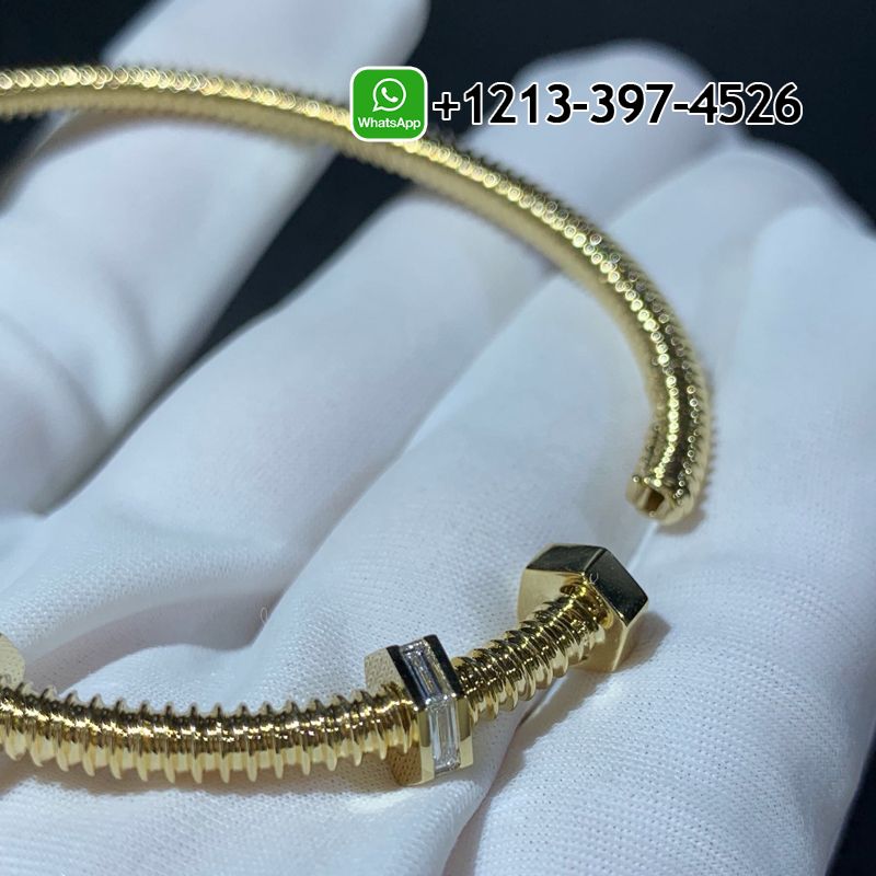 mf224f13vsf Best Sellers 1:1 Quality Cheap Cartier 18k Yellow Gold Ecrou De Cartier Diamond Bracelet - High Quality 18k Gold and Diamond Luxury Distinctive Collection Designer Jewelry Customized Factory Price - Image 2