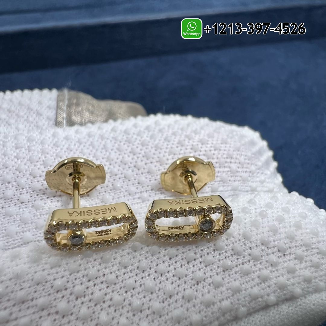 mmitv05r1kj Custom Made Best Sellers Quality 1:1 Messika 18K Yellow Gold Diamond Move Uno Earrings - High Quality 18k Gold and Diamond Luxury Distinctive Collection Designer Jewelry Customized Factory Price - Image 4