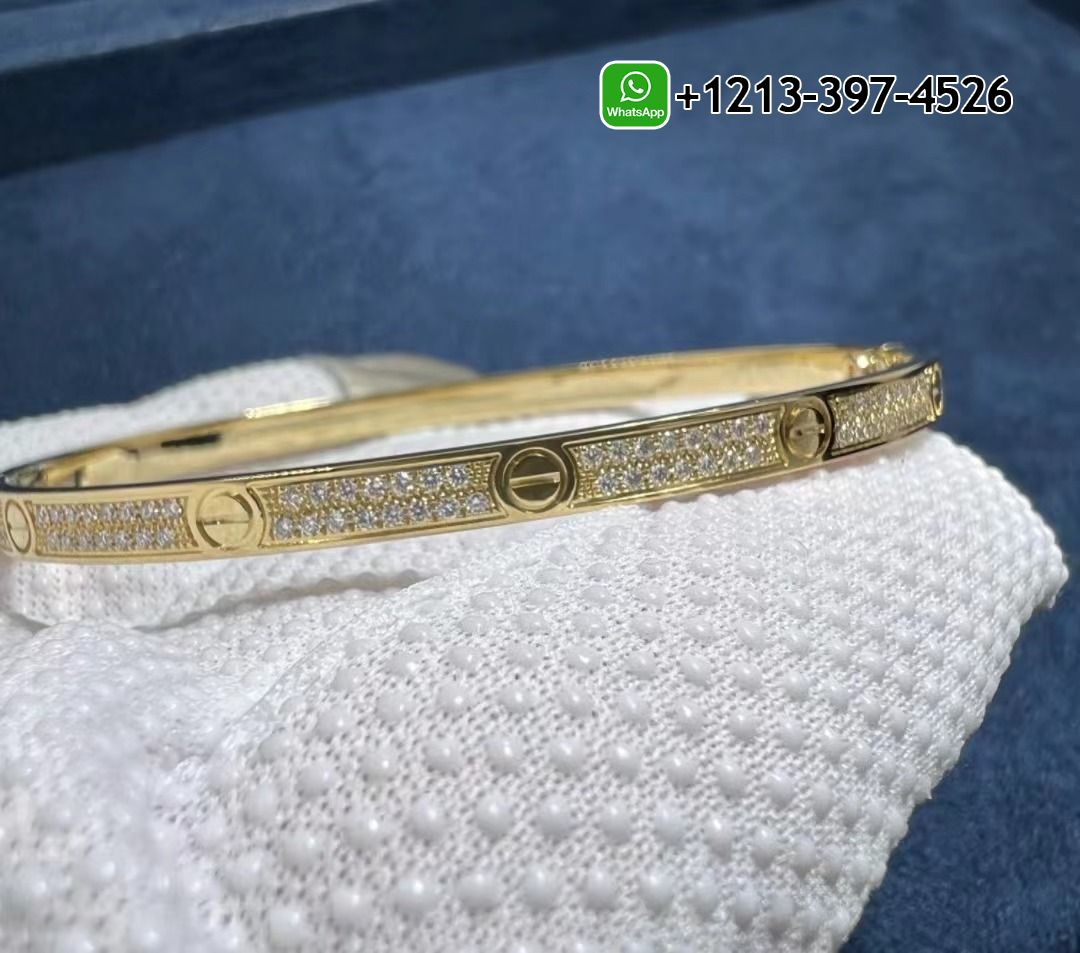 mmmhq3qrvdh Custom Made Cartier Love Bracelet Pave Diamond Small Model 18k Yellow Gold - High Quality 18k Gold and Diamond Luxury Distinctive Collection Designer Jewelry Customized Factory Price - Image 8