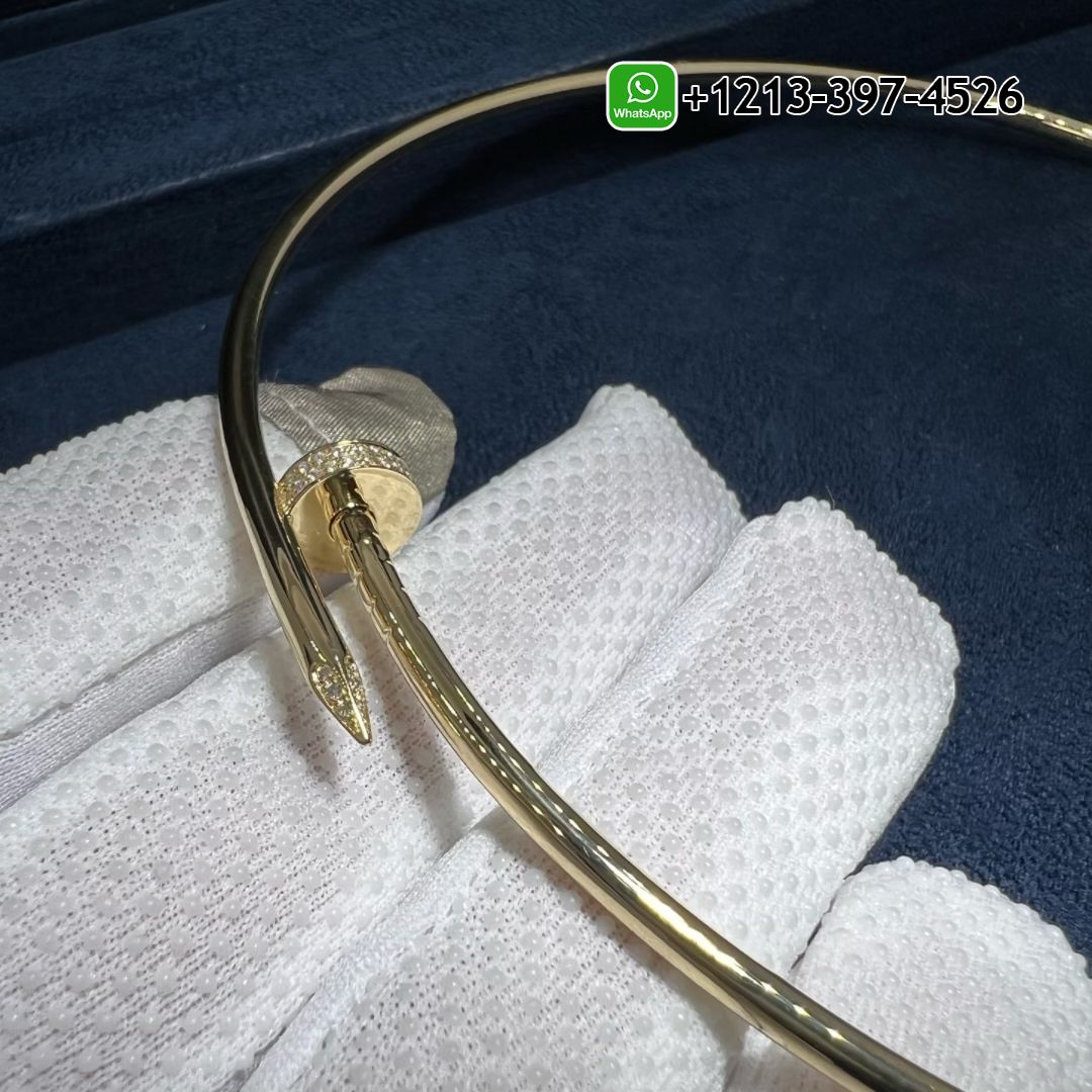mo3uxdsrezn Custom Made 1:1 Best Quality Cheap Cartier Juste un Clou 18K Yellow Gold Diamond Small Model Nail Necklace Replica - High Quality 18k Gold and Diamond Luxury Distinctive Collection Designer Jewelry Customized Factory Price - Image 3