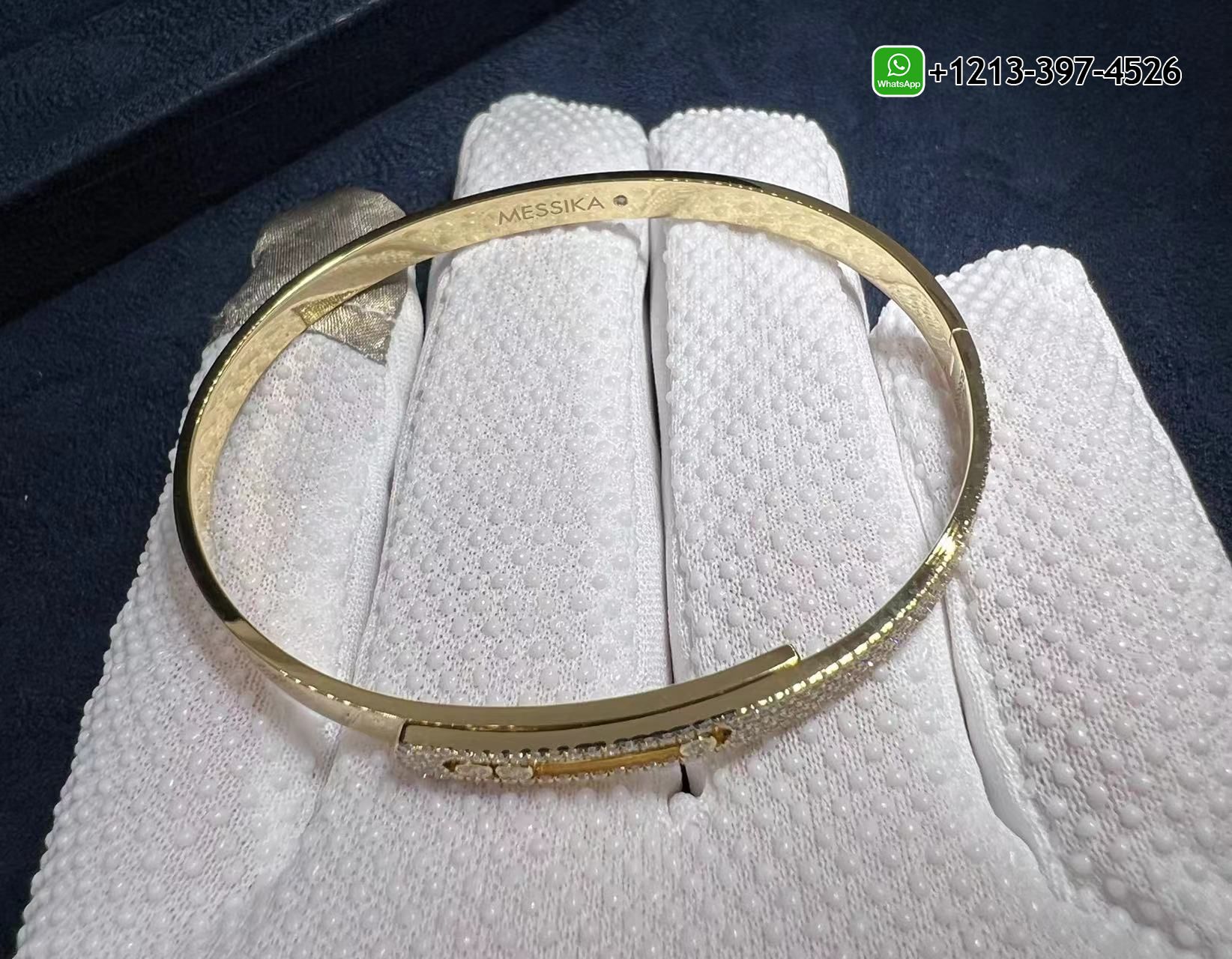 mrjaqbgo5hy Custom Made Messika Move Noa Pavé 0.95ct Diamond 18k Yellow Gold Bracelet - High Quality 18k Gold and Diamond Luxury Distinctive Collection Designer Jewelry Customized Factory Price - Image 2