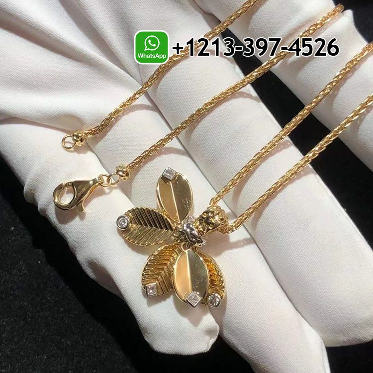 mrw45nhxcqz Custom Made Best Quality 1:1 Cartier 18k Yellow Gold Diamond Grain de Café Necklace - High Quality 18k Gold and Diamond Luxury Distinctive Collection Designer Jewelry Customized Factory Price - Image 3