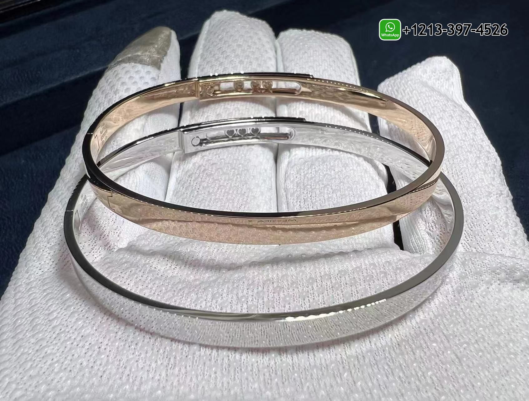 mu2kikhsugb Custom Made Best Sellers Quality 1:1 Copy Messika Move Noa Pavé-set Diamond Bangle Bracelet - High Quality 18k Gold and Diamond Luxury Distinctive Collection Designer Jewelry Customized Factory Price - Image 4