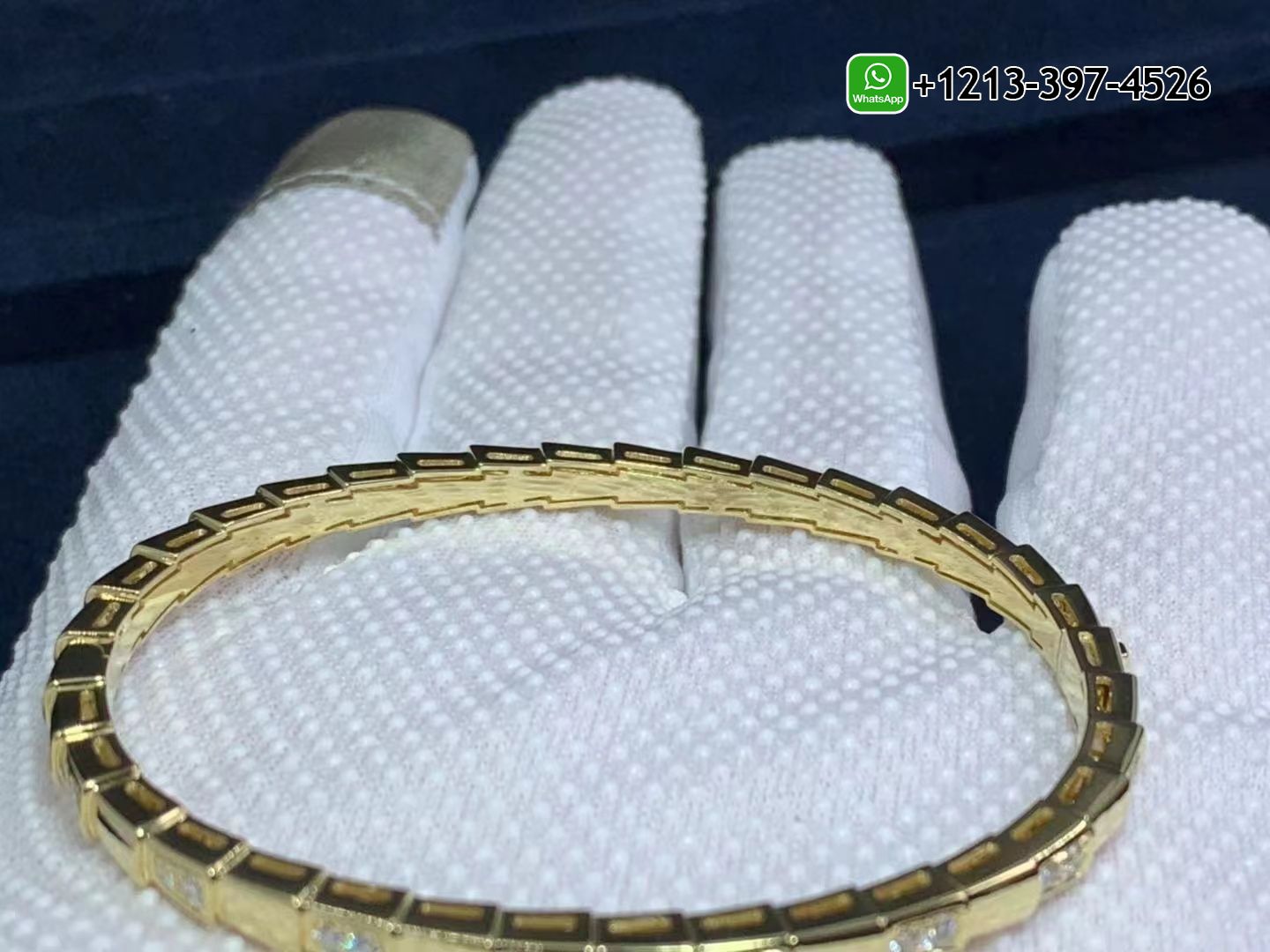 mznubefh1nt Custom Made Best Quality 1:1 Cheap Bvlgari Serpenti 18k Yellow Gold Set with Demi Pavé Diamonds Bracelet - High Quality 18k Gold and Diamond Luxury Distinctive Collection Designer Jewelry Customized Factory Price - Image 7