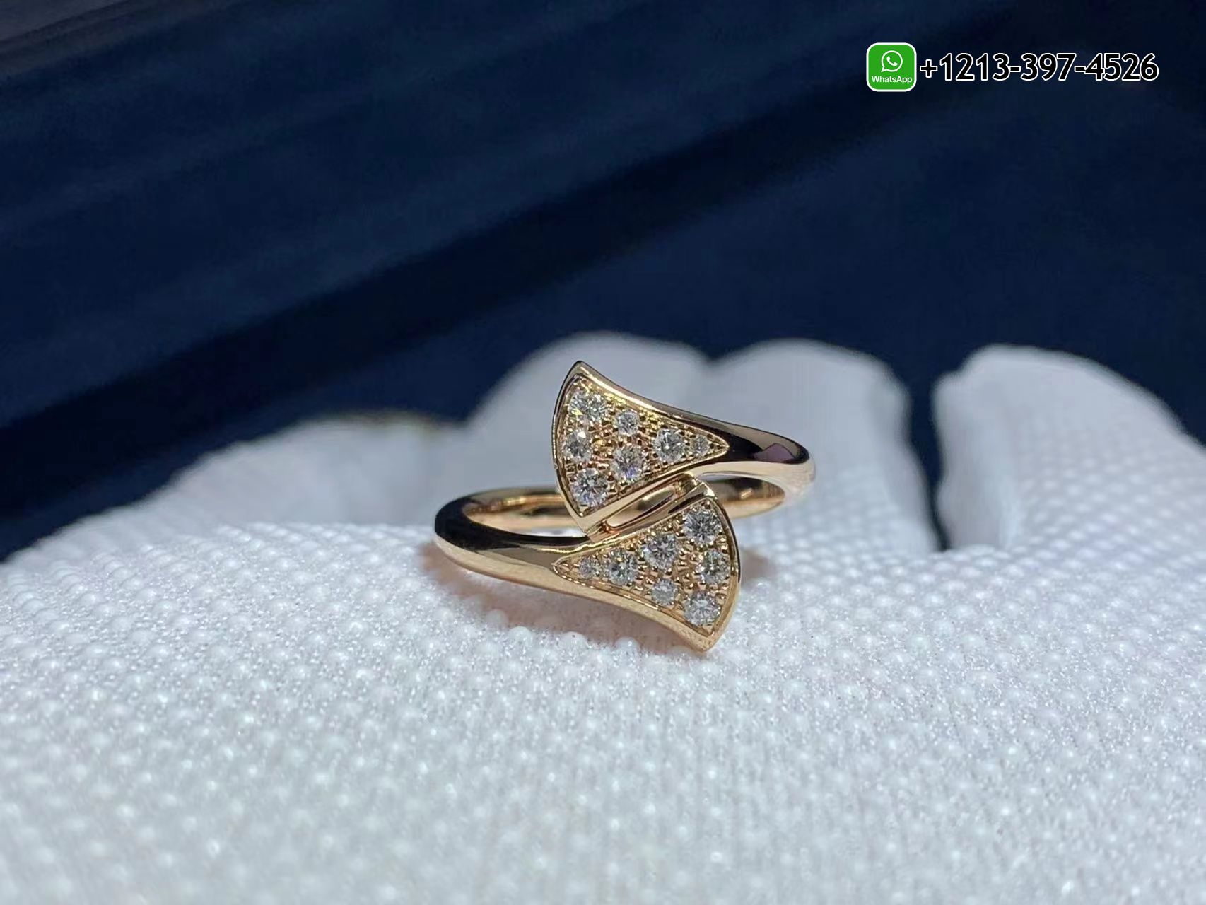 mzuezf2dogb Custom Made Best Quality 1:1 Cheap Bulgari DIVAS’ DREAM 18K Rose Gold Diamond Ring - High Quality 18k Gold and Diamond Luxury Distinctive Collection Designer Jewelry Customized Factory Price - Image 6