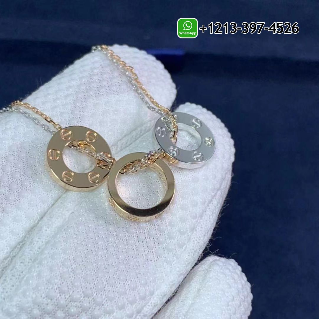 n3y23qojc5j Custom Made Best Quality 1:1 Cartier 18K Gold 6 Diamonds De Love Necklace - High Quality 18k Gold and Diamond Luxury Distinctive Collection Designer Jewelry Customized Factory Price